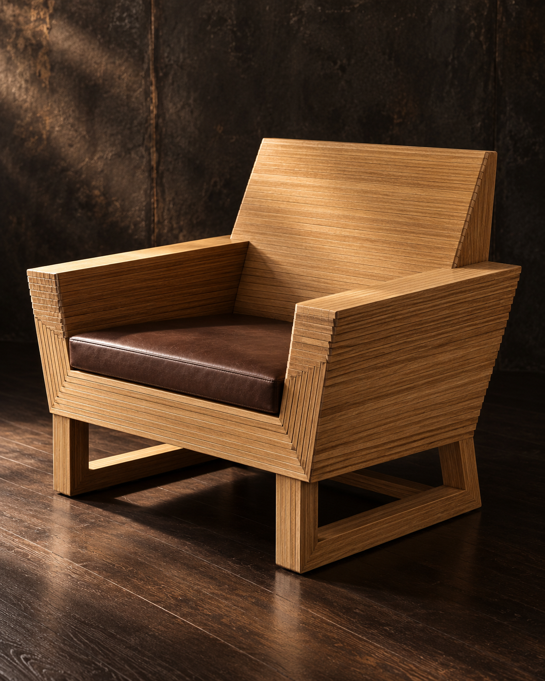 Stacked Oak Chair