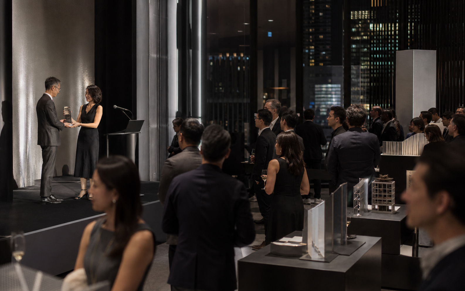 Design professionals at an international awards event in Singapore